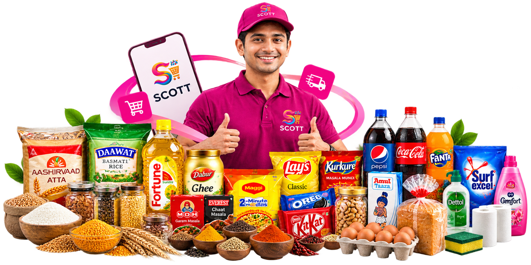SCOTT Bundi Express Grocery Delivery - Atta, Rice, Oil, Dairy & Vegetables